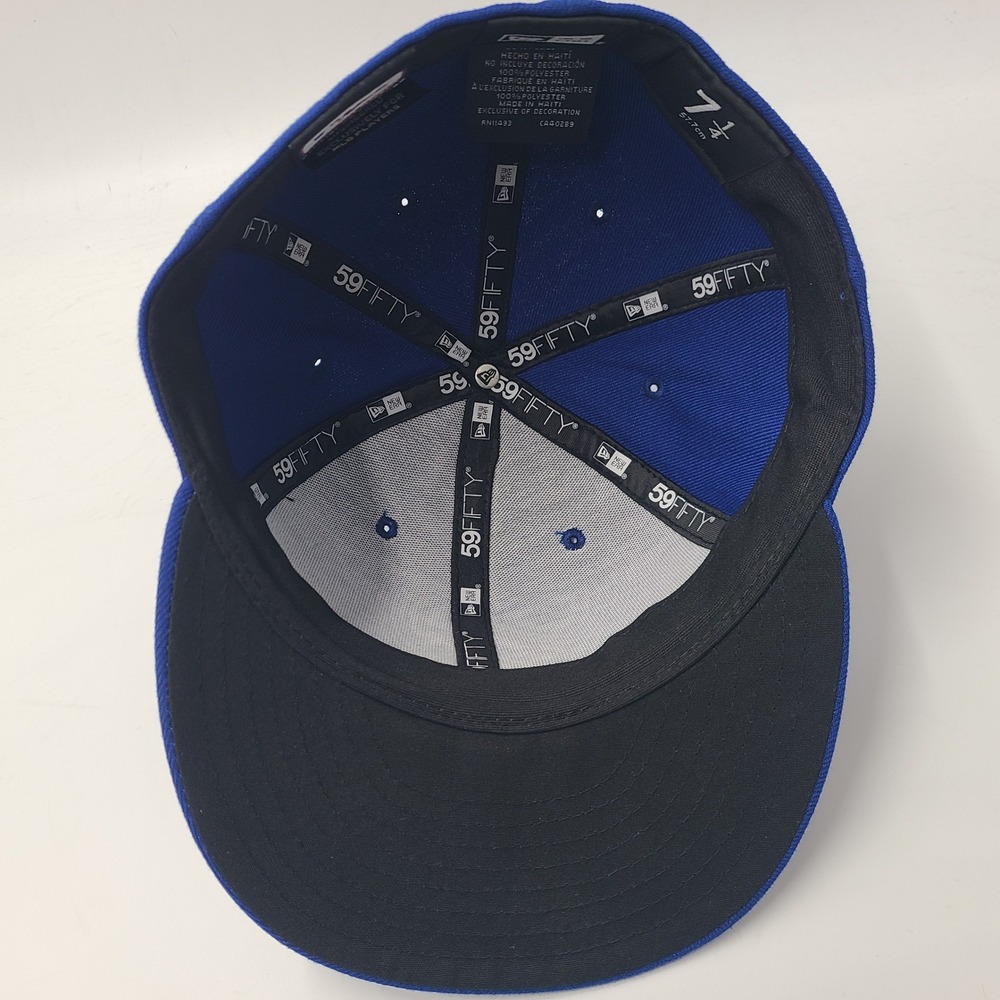 Chicago Cubs Hat Fitted 7 1/4 New Era 59Fifty Blue Red MLB Baseball Logo Men - Picture 9 of 11